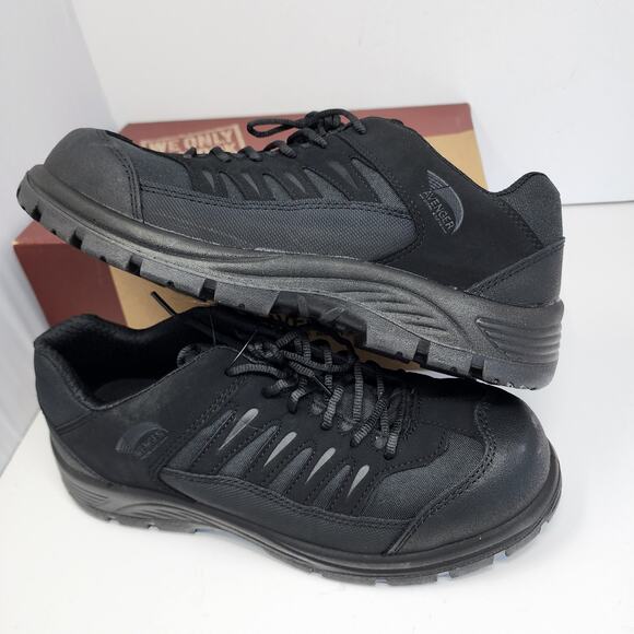 Avenger 10.5 Black Slip Resistant Safety Work Shoes - Picture 2 of 10